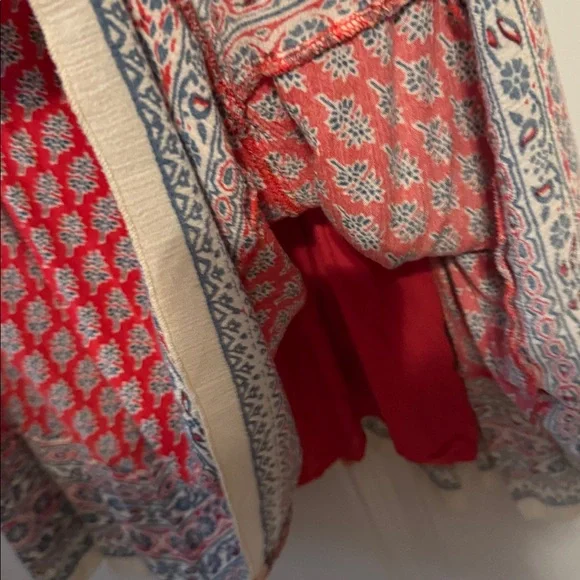 Free People Red, Blue and Cream Patterned Tunic/dress - Picture 5 of 5